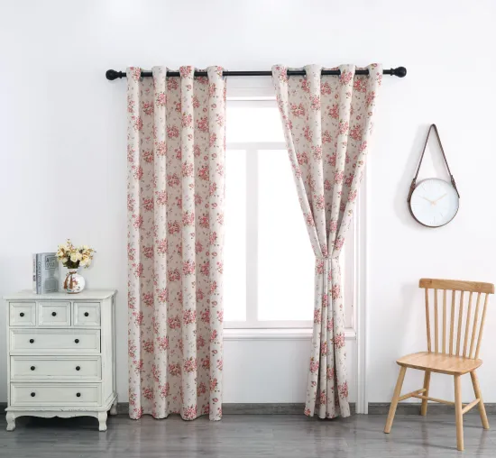 High-Quality Rose Printed Window Curtains: Adding Simple Modern Style to Your Living Room and Bedroom