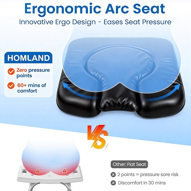 150kg Modern Bathroom Safety Bearing Thicken Broaden Home Nursing Non-Slip Folding Commode Chair Bucket Use Rehabilitation2