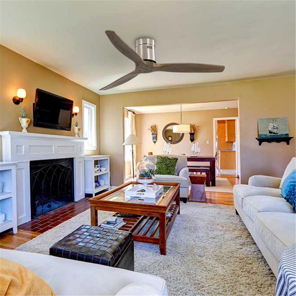 Flush mount ceiling fan without light