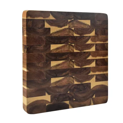 Acacia Wood Square End-Grain Cutting Board