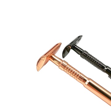 Wholesale Alloy Matte Black Safety Razors for Women's Personal Use