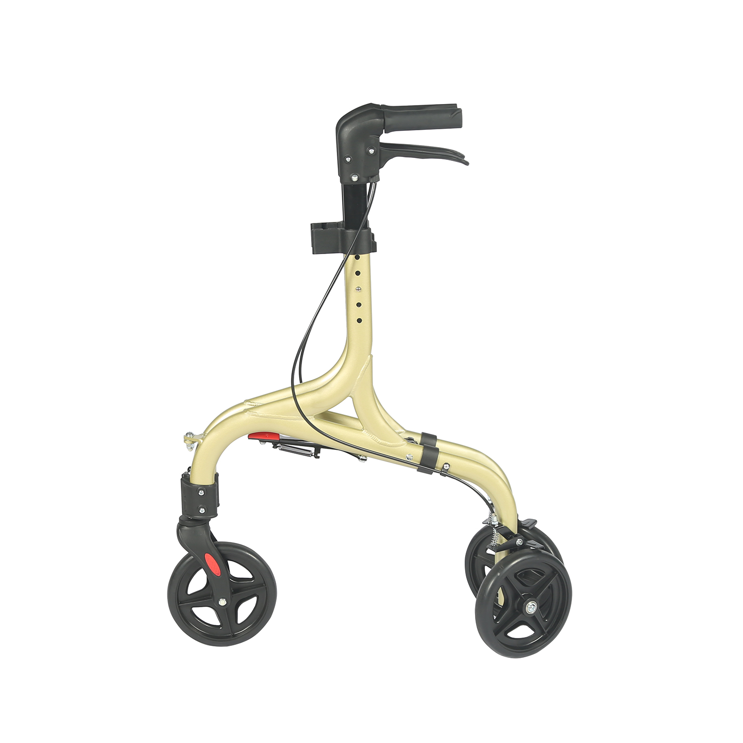 New Tonia Aluminum Rollator Walker With 3 Wheels Ultra Compact Size For Storage Trb01champagne3