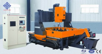 Double worktable plate CNC drilling machine