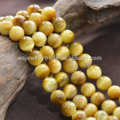 Natural 5A golden tiger eye stone loose beads Golden Tiger Eye semi-finished products wholesale Factory direct sales