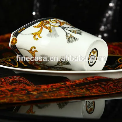 300ML Luxury Bone China Ceramic Gravy Boat of Knight