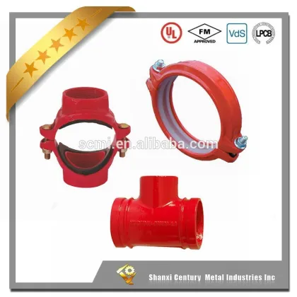 Hot sale high quality ductile iron paint or galvanized mech grooved fittings