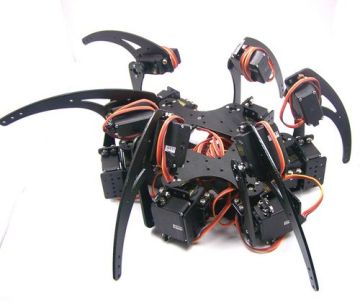 18DOF Six-feet 6Legged Intelligent Robot Spider Metal Frame Kit w/Bearing Silver