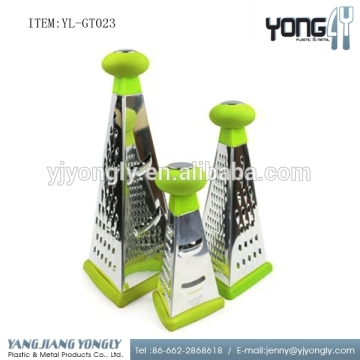 Different size 3-sided stainless steel multi carrot grater