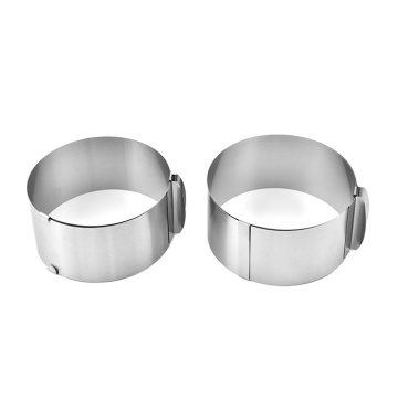 Adjustable Stainless Steel Mousse Ring - Extendable Round Shape Bakeware Tool