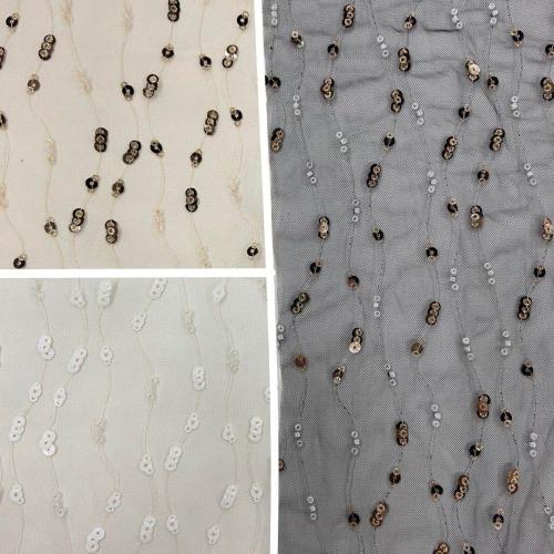 Fancy S/S Weave Sequins Embroidery Fabric