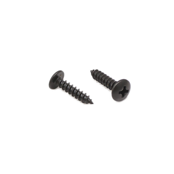 Black Self-Tapping Wood Screw with Phillips Cross Head - Size Guide