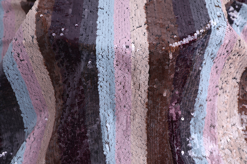 Multicolor Spangle Embroidery Fabric