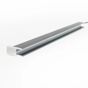 24VDC 5W/m Multiwhite Surface-Mounted Linear Light for 6mm Glass Panel Back-Clamp Installation