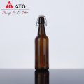 Round Glass Beer Bottle With Swing Top Cap