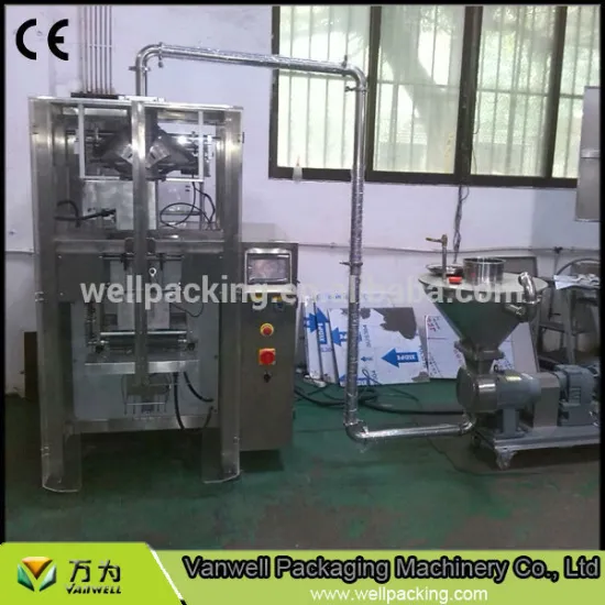 peanut butter food grade PE/Laminated film package packing machine with auger filler