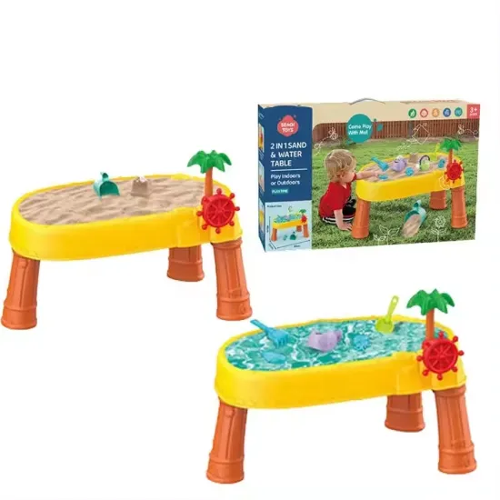 Summer Fun: 2-in-1 Sand and Water Table Toy for Kids - Perfect Outdoor Beach Play Equipment