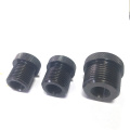 1/2-28 to 3/4-16 Threaded Adapter Black Knurled Steel