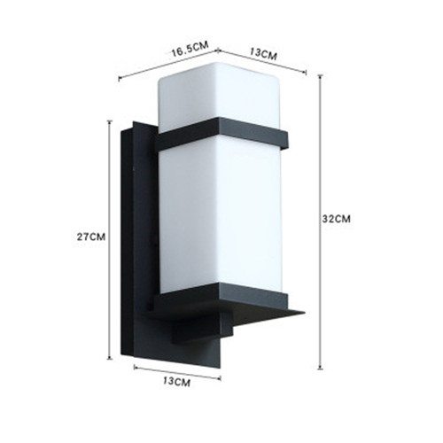 Long White LED Outdoor Wall Light