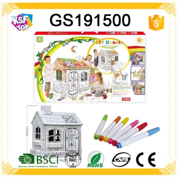 Creative Graffiti Vineyard Model 3D Puzzle DIY Doodle Painting Toys For Kids