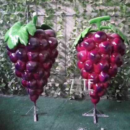 Park ornaments cartoon resin fruit statue fiberglass dragon fruit sculpture