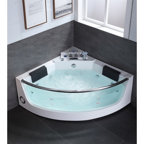 Acrylic Luxury Triangle Glass Massage Bathtub