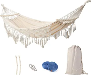 Outdoor Portable Hammock Chair - Custom Modern Cotton Bed Waterproof Rope Hammocker