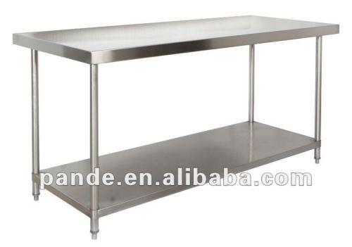 Heavy-duty Restaurant kitchen work bench/sink bench with splashback