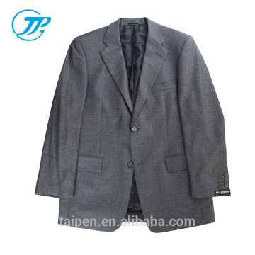 Hot Sale Mens Suit 100% Cotton Gray Business Suit For Men With Good Quality