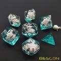 Bescon Oversized DND Animal Dice Set of Dolphin, Giant 7pcs Dolphin Polyhedral D&D Dice Set, Big Sized Dungeons and Dragons Dice