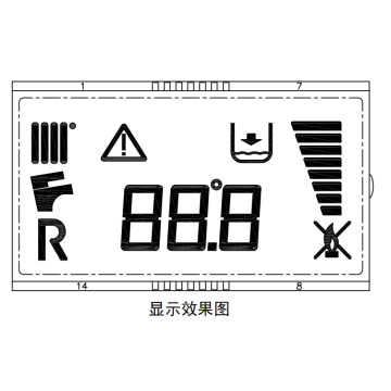 display LCD VA colorato per frigorifero interno