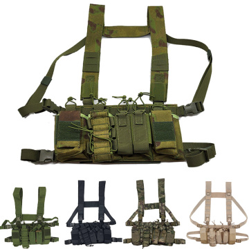 FG Color Chest Rig Bag Radio Harness for Two Way Radio Pocket