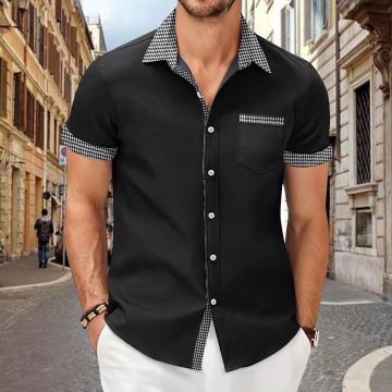 2024 Summer Men's Short Sleeve Simple Casual Shirt