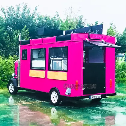 Cartoon Street Food: Ice Cream Cart and Hot Dog Stall Services