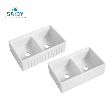 Tenggelam Kitchen Farmhouse Ceramic White Mewah Moden