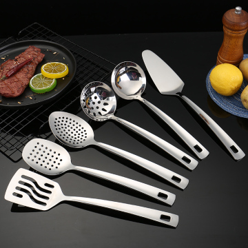 Stainless Steel Spatula and Spoon Kitchenware Set with Marble Handle