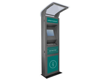 Stainless Steel Free Standing Self Service Card Payment Outdoor Touch Screen Kiosk Ce, Fcc