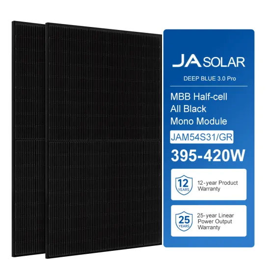 High-Power JA Solar Panel: 395W-420W Full Black Mono Solar Panels for Efficient Photovoltaic Energy Generation