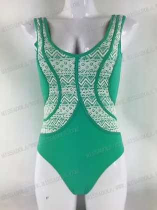 Miss Adola EMB swimwear lovely gilrs one piece laced swimsuit lady (AD8211-01A)