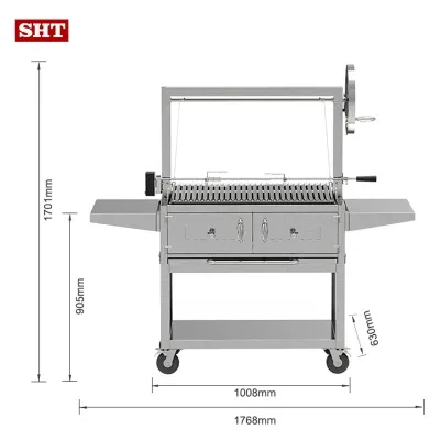 Resistant Island BBQ Grill Outdoor Grill La Charcoal Grill for Outdoor Kitchen