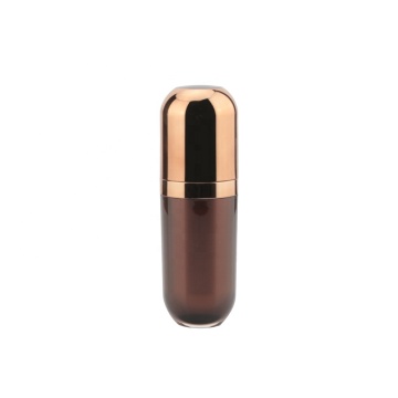 Acrylic brown pump sleeve electroplating acrylic lotion bottle