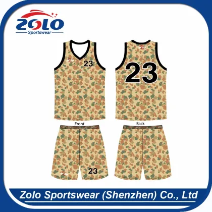 Factory direct supplier customized embroidered basketball uniform