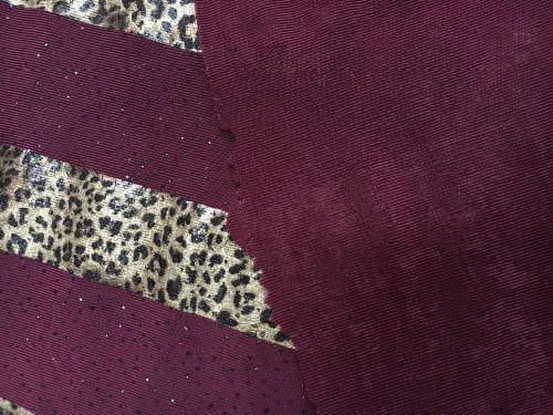 Most Popular rib Knitted Fabric With Metallic