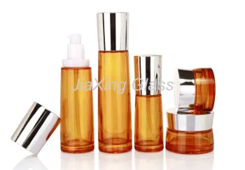 Lacquered Empty Cosmetic Glass Bottles 40ml 100ml Lotion Cream