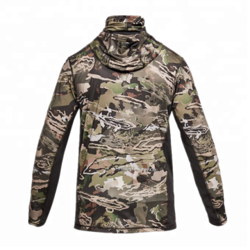 Men's Camouflage Merino Wool Hoodie Base Layer Long Sleeve Underwear
