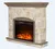 ready-made good quality polystone electric fireplace mantel