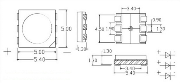 SIZE OF UV LED - 355nm led