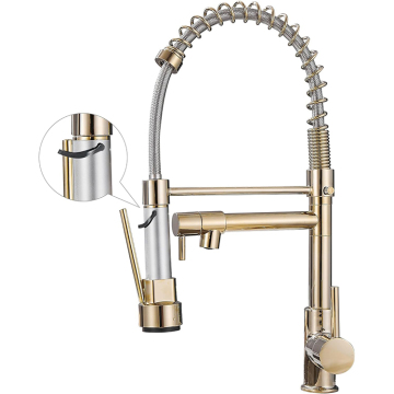 Gold Kitchen Faucet with Pull Down 360° Swivel Sprayer