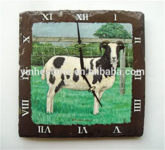 Eco-friendly slate wall clock decoration,wall hanging decoration