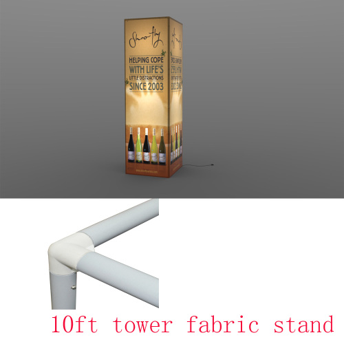 10ft Fabric Tower Exhibition LED Frame Stands