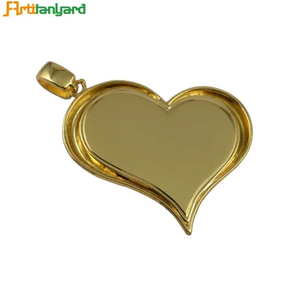 Custom Logo Metal Heart Shaped Keychain